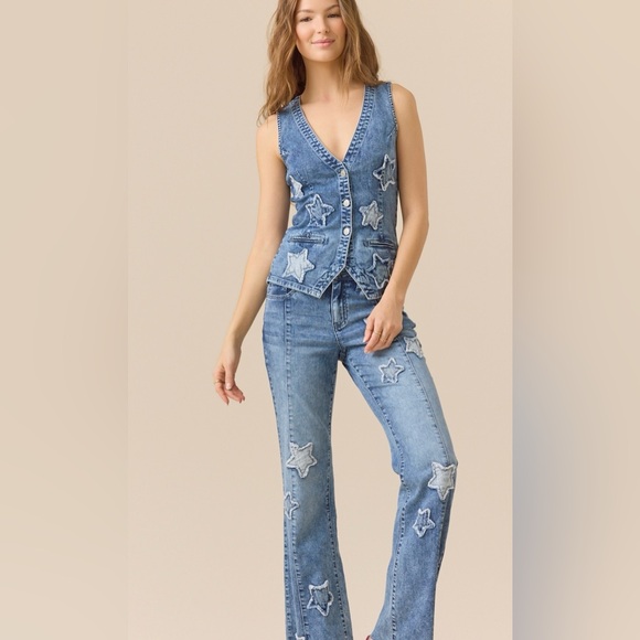 Altar'd State Val Star Denim Vest - Picture 2 of 11